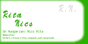 rita nics business card